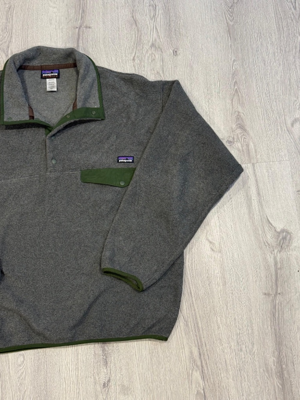 Vintage Patagonia Synchilla Snap-T Fleece Pullover - Men's Large - Charcoal Grey - Picture 6 of 8